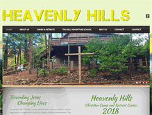 Tablet Screenshot of heavenlyhillscamp.org